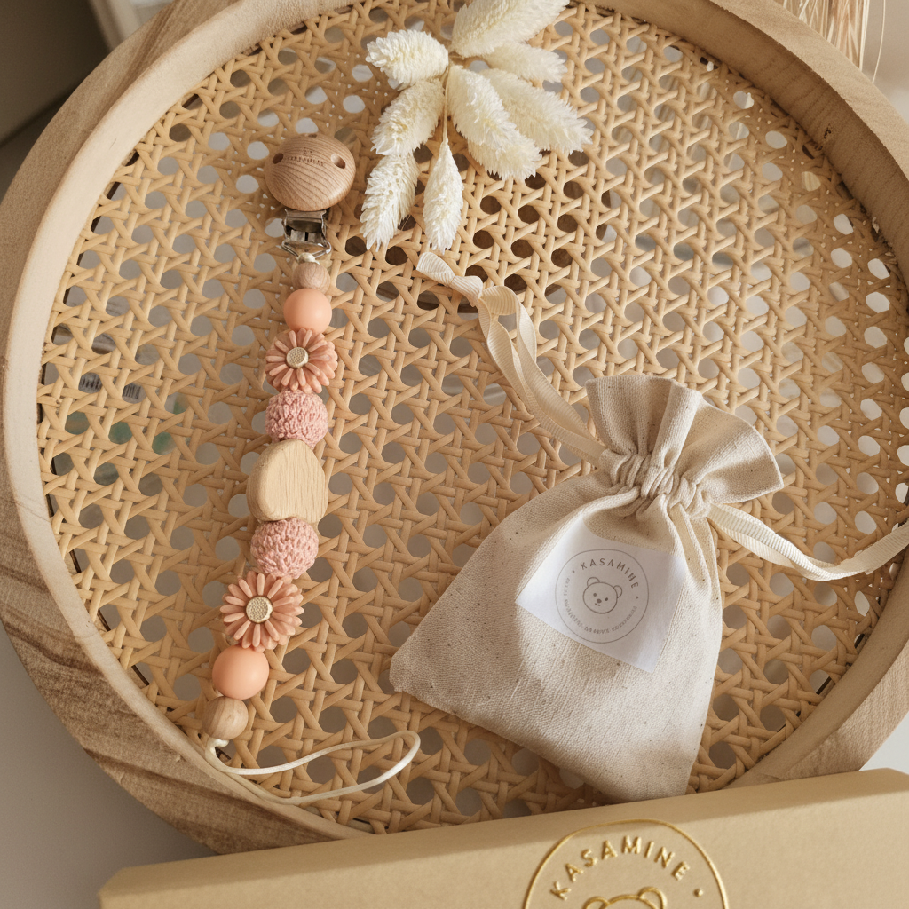 Attache-tétine Kasamine écrin cadeau